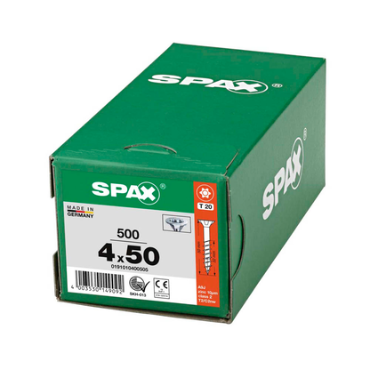 Artikelbild 9 für SPAX® Universalschrauben T20 Senkkopf WIROX 0191010400505 4 mm x 50 mm, 500 St., Artikelnummer 395937