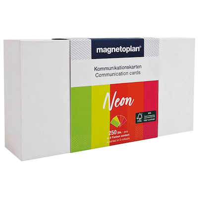 Artikelbild 3 für magnetoplan Moderationskarten Neon farbsortiert 20,0 x 10,0 cm, 250 St., Artikelnummer 606489