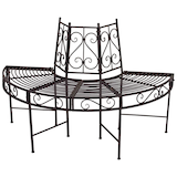 Artikelbild 1 für Garden Pleasure Baumbank Narvi 950386 braun Metall 124,0 cm, Artikelnummer 460004