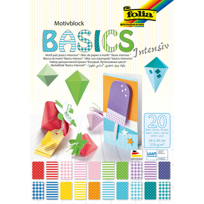Artikelbild 2 für folia Motivblock BASICS INTENSIV farbsortiert 270 g/qm 1 Block, Artikelnummer 557126