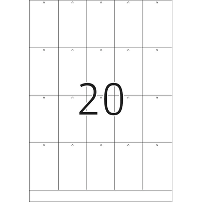 Artikelbild 5 für HERMA Hängeetiketten weiß 42,0 x 70,0 mm blanko, 100 Blatt, Artikelnummer 702441