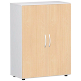 Artikelbild 1 für geramöbel Aktenschrank Flex, S-383102-BW weiß, buche 2 Fachböden 80,0 x 42,0 x 110,4 cm, Artikelnummer 876538