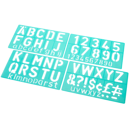 Artikelbild für LINEX® Buchstabenschablonen-Set grün, Artikelnummer 303377