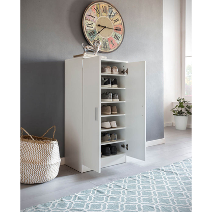 Artikelbild 4 für WOHNLING Schuhschrank, WL5.269 weiß 6 Fachböden 55,0 x 35,0 x 108,0 cm, Artikelnummer 906414