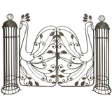 Artikelbild 1 für Garden Pleasure Rankbogen mit Tor PACAYA Metall schwarz gebogen 153,0 x 122,0 cm, 1 St., Artikelnummer 285108