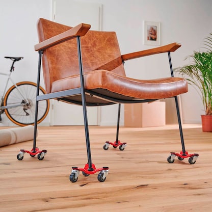 Artikelbild 2 für WAGNER® design yourself Transportroller MM 1193 rot 16,0 x 16,0 x 6,0 cm bis 60,0 kg, Artikelnummer 418618