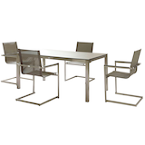 Artikelbild 1 für Garden Pleasure Sitzgruppe SIENNA, grau Kunststoff, Metall, 5-teilig, Artikelnummer 135123