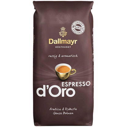 Artikelbild für Dallmayr ESPRESSO d'Oro Espressobohnen, Arabica- und Robustabohnen kräftig, 1000 g, Artikelnummer 686873