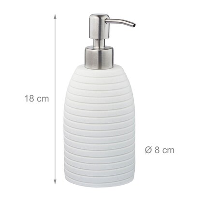 Artikelbild 3 für relaxdays Seifenspender 10031053_49 weiß Polyresin 300,0 ml, 1 St., Artikelnummer 556243