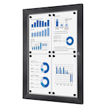 Artikelbild 1 für Showdown® Displays Schaukasten grau 4x DIN A4 52,1 x 2,3 x 69,6 cm, 1 St., Artikelnummer 104218