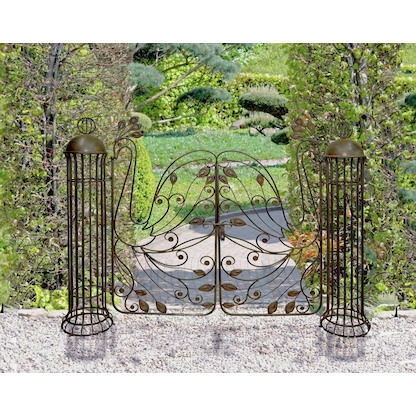 Artikelbild 2 für Garden Pleasure Rankbogen mit Tor PACAYA Metall schwarz gebogen 153,0 x 122,0 cm, 1 St., Artikelnummer 285108