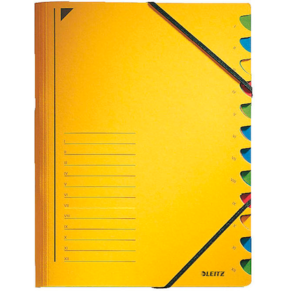 Artikelbild für LEITZ Ordnungsmappe 3912 12 Fächer gelb, 1 St., Artikelnummer 322901