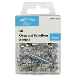 Artikelbild 1 für WEYLAND 1855 Ösen mit Scheiben 4,0 mm, 50 St., Artikelnummer 768687