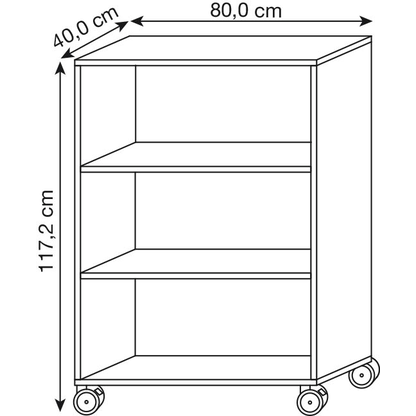 Artikelbild 2 für HAMMERBACHER Aktenregal Profi buche 80,0 x 40,0 x 117,2 cm, 1 St., Artikelnummer 429821