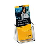 Artikelbild 1 für SIGEL Tischprospekthalter transparent 1/3 DIN A4 12,2 x 7,5 x 20,0 cm, 1 St., Artikelnummer 860981
