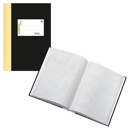 Artikelbild für Ursus Geschäftsbuch DIN A5 kariert, schwarz Hardcover 192 Seiten, 1 St., Artikelnummer 991133