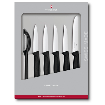 Artikelbild für VICTORINOX Küchenmesser + Sparschäler Swiss Classic silber, schwarz, 1 Set, Artikelnummer 161212