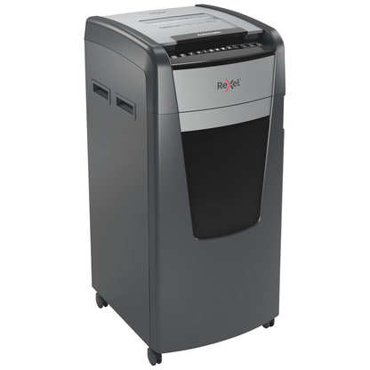 Artikelbild 2 für Rexel Optimum AutoFeed+ 600X Aktenvernichter mit Partikelschnitt P-4, 4 x 28 mm, bis 600 Blatt, schwarz, Artikelnummer 429854