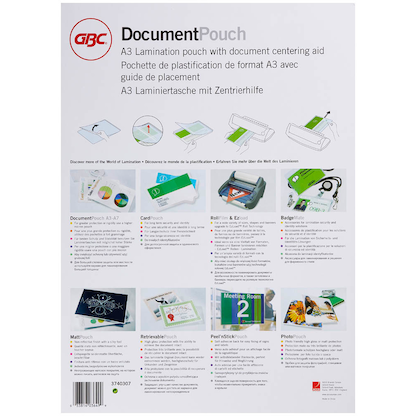Artikelbild 11 für GBC Laminierfolien glänzend für A3 100 micron, 100 St., Artikelnummer 491924