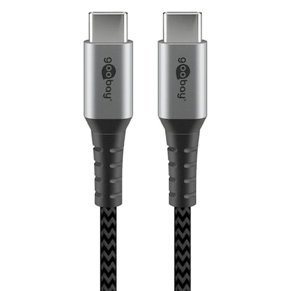 Artikelbild für goobay USB C Kabel 2,0 m schwarz, grau, 1 St., Artikelnummer 651767