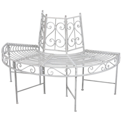 Artikelbild 2 für Garden Pleasure Baumbank Varda 950396 weiß Metall 124,0 cm, Artikelnummer 460028