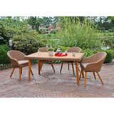 Artikelbild 1 für Garden Pleasure Sitzgruppe CARSON taupe, braun Kunststoff, Holz, 9-teilig, Artikelnummer 134862