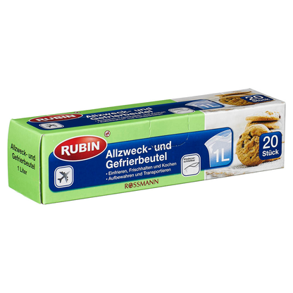 Artikelbild für RUBIN Gefrierbeutel 1,0 l, 20 St., Artikelnummer 534757