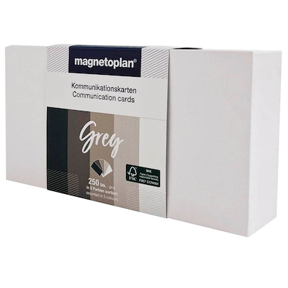 Artikelbild 4 für magnetoplan Moderationskarten Grey farbsortiert 20,0 x 10,0 cm, 250 St., Artikelnummer 606556