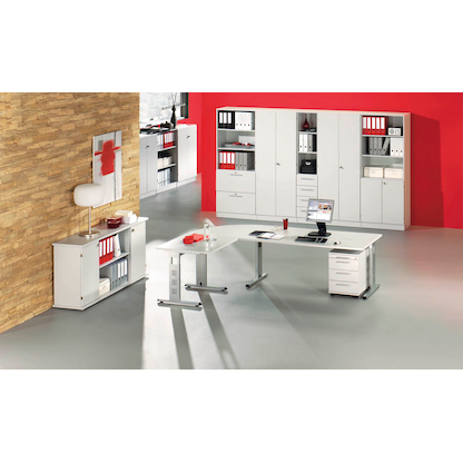 Artikelbild 5 für HAMMERBACHER Aktenregal Gradeo lichtgrau 80,0 x 40,0 x 200,4 cm, 1 St., Artikelnummer 233031