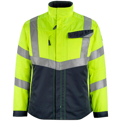 Artikelbild für MASCOT® unisex Warnjacke Oxford gelb, schwarzblau Größe 4XL, Artikelnummer 755367