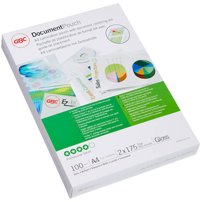 Artikelbild 10 für GBC Laminierfolien glänzend für A4 175 micron, 100 St., Artikelnummer 491917