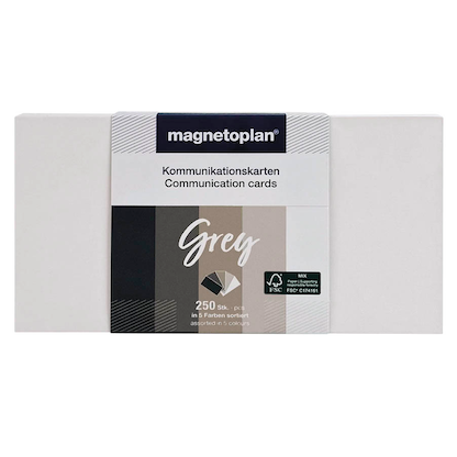 Artikelbild 3 für magnetoplan Moderationskarten Grey farbsortiert 20,0 x 10,0 cm, 250 St., Artikelnummer 606556