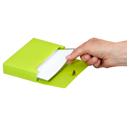 Artikelbild 2 für M&M Karteikasten DIN A7 für 100 Karteikarten lime-green ohne Deckel, Artikelnummer 380035