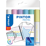 Artikelbild 1 für PILOT PINTOR Pastell Kreativmarker farbsortiert 4,0 - 12,0 mm, 6 St., Artikelnummer 375921