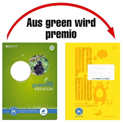 Artikelbild für Staufen® Schulheft Premio Lineatur 1 liniert DIN A4 ohne Rand, 16 Blatt, 1 St., Artikelnummer 974523