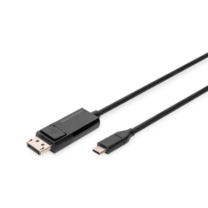 Artikelbild für DIGITUS USB-C-Stecker/DisplayPort-Stecker Kabel AK-300334-020-S 2,0 m schwarz, 1 St., Artikelnummer 382487
