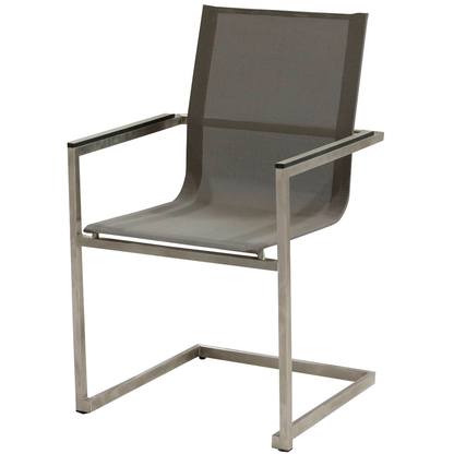 Artikelbild 2 für Garden Pleasure Gartenstühle mit Armlehnen SIENNA grau, Metall, 4 St., Artikelnummer 135174