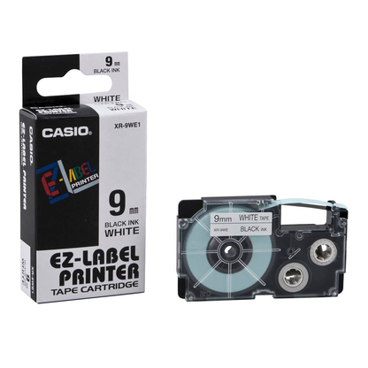 Artikelbild für CASIO Schriftband XR-9WE XR-9WE1, 9 mm, schwarz auf weiß, 1 St., Artikelnummer 281246