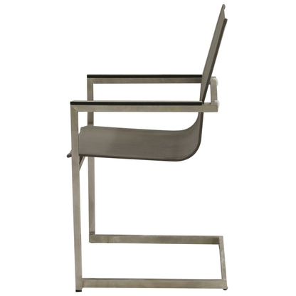 Artikelbild 6 für Garden Pleasure Gartenstühle mit Armlehnen SIENNA grau, Metall, 4 St., Artikelnummer 135174