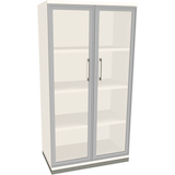 Artikelbild 1 für fm Aktenschrank Oldenburg, 4260672331925 weiß, Acrylglas klar 3 Fachböden 80,0 x 44,2 x 151,7 cm, Artikelnummer 372662