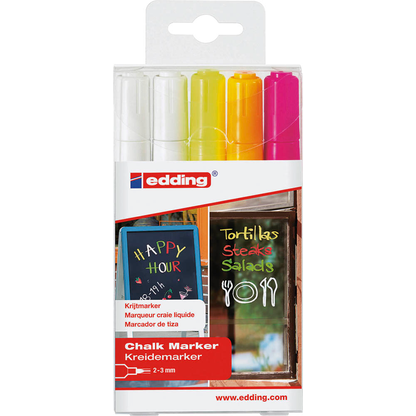Artikelbild für edding 4095 Kreidemarker farbsortiert 2,0 - 3,0 mm, 5 St., Artikelnummer 751554