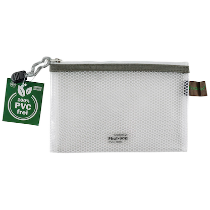 Artikelbild für FolderSys Reißverschlussbeutel DIN A6 transparent/taupe 0,15 mm, 1 St., Artikelnummer 101883