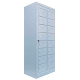 Artikelbild 1 für LÜLLMANN Schließfachschrank lichtgrau 526280, 16 Schließfächer 74,0 x 50,0 x 180,0 cm, Artikelnummer 186519