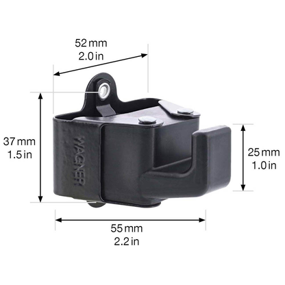 Artikelbild 2 für WAGNER® design yourself Garderobenhaken WH 2098 mit 1 Haken schwarz, 2 St., Artikelnummer 419099