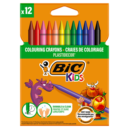 Artikelbild für BIC Kids Plastidecor Wachsmalstifte farbsortiert, 12 St., Artikelnummer 918944
