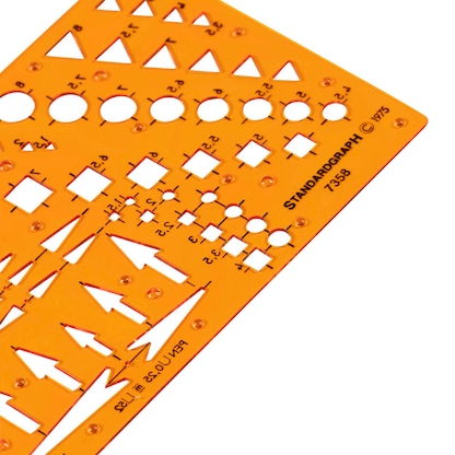 Artikelbild 3 für STANDARDGRAPH Zeichenschablone Planzeichen II 7358 orange, Artikelnummer 712457