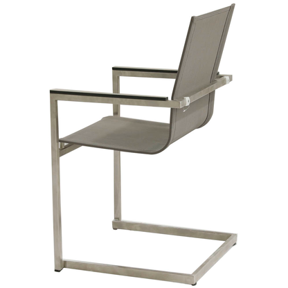 Artikelbild 3 für Garden Pleasure Gartenstühle mit Armlehnen SIENNA grau, Metall, 4 St., Artikelnummer 135174