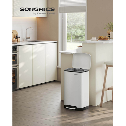 Artikelbild 7 für SONGMICS Mülleimer 30,0 l weiß, 1 St., Artikelnummer 291532