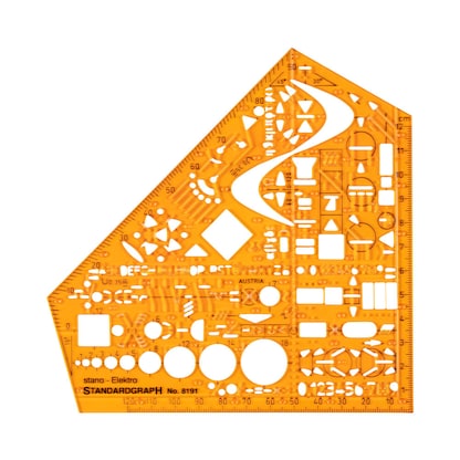 Artikelbild für STANDARDGRAPH Zeichenschablone stano-Elektro 8191 orange, Artikelnummer 712487