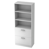 Artikelbild 1 für HAMMERBACHER Regalschrank Akandia, V7300/W/W/NU weiß 80,0 x 42,0 x 200,4 cm, 1 St., Artikelnummer 626743